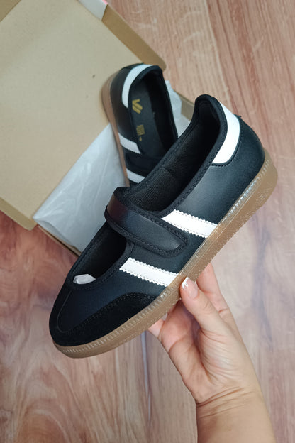 JANE Tenis flat negro