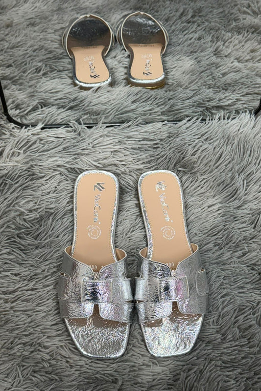 EMMA Sandalia de piso Plata
