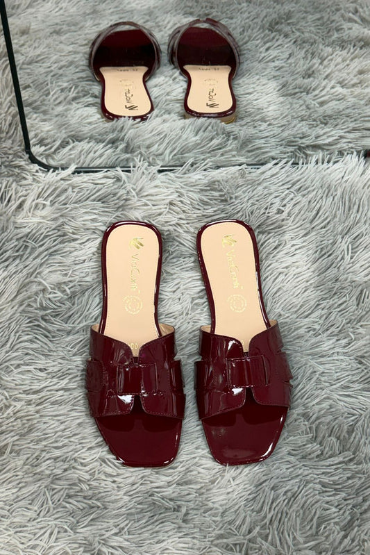 EMMA Sandalia de piso Vino