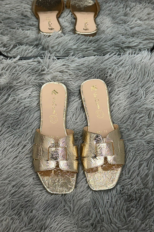 EMMA Sandalia de piso Oro