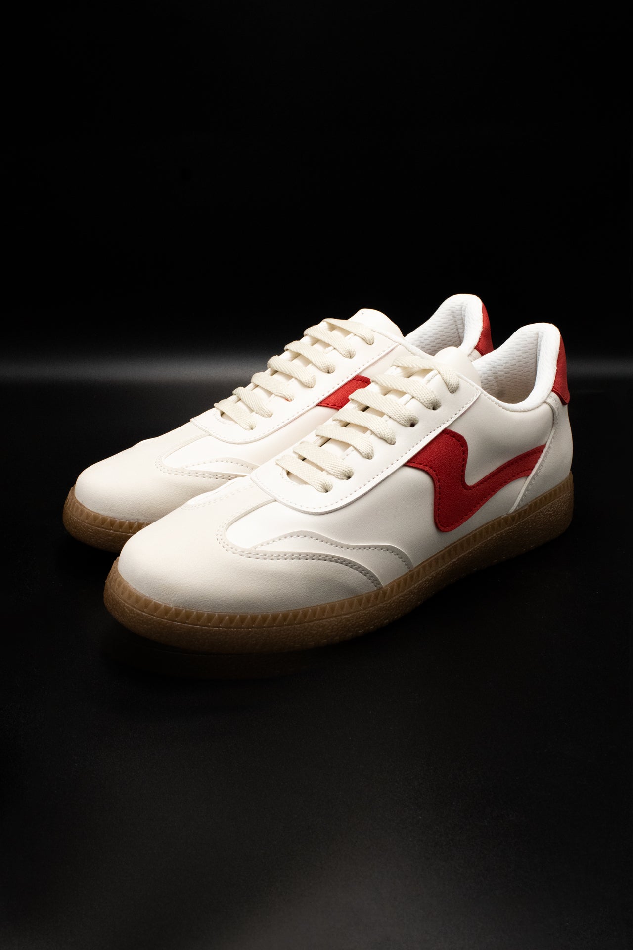 MIKA Tenis con suela de goma rojo-beige